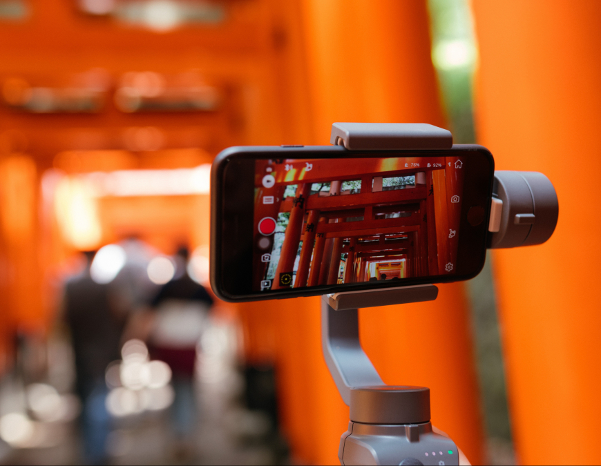 iphone camera tripod filming scenery